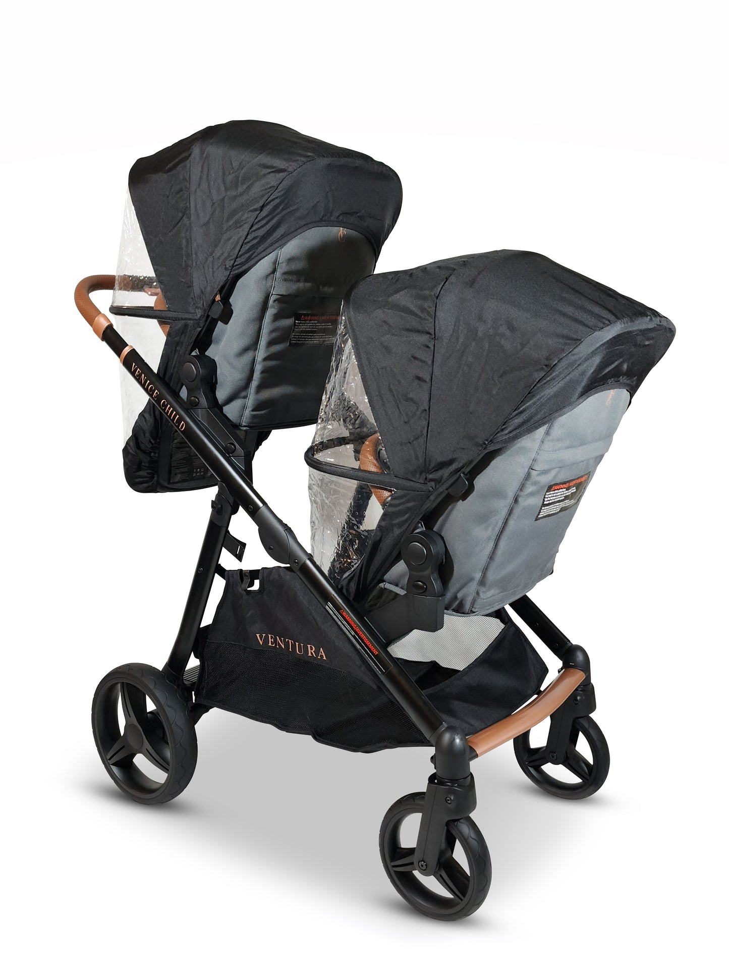 VENTURA SINGLE TO DOUBLE SIT AND STAND STROLLER WITH 2ND TODDLER SEAT