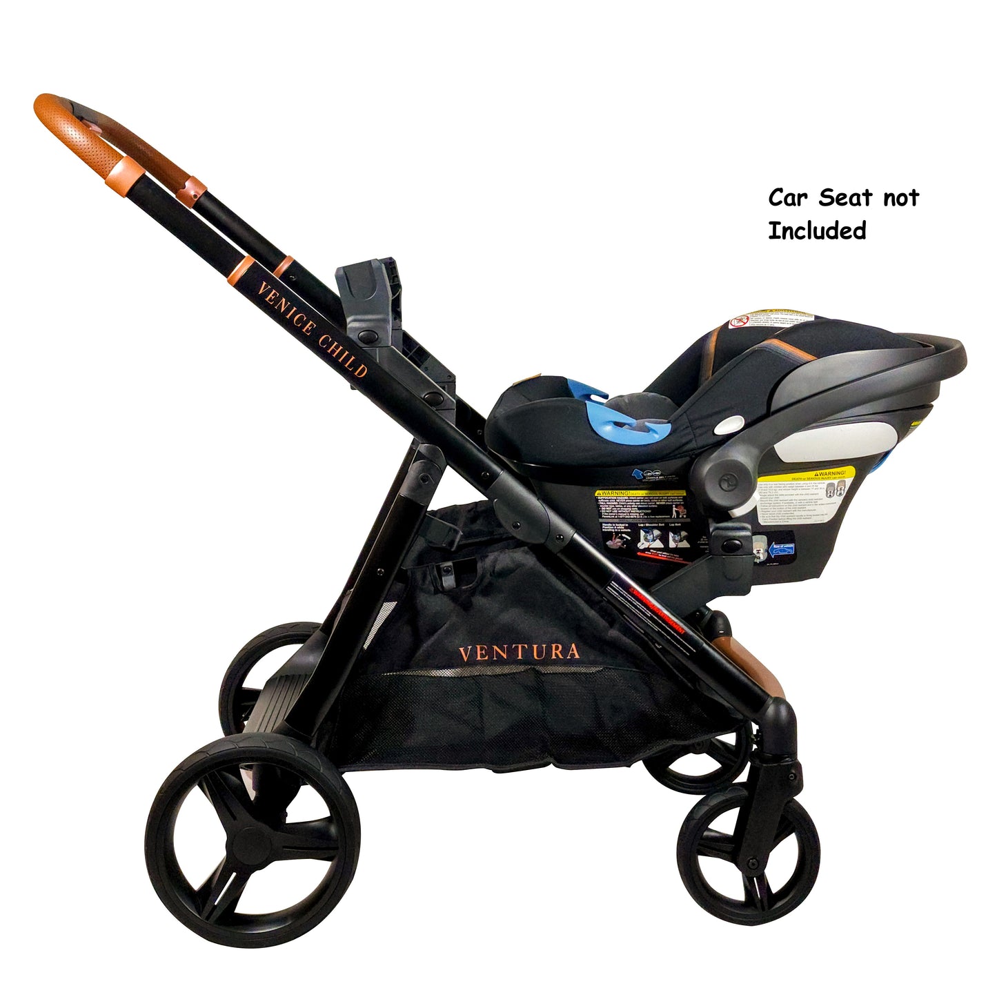 VENTURA SINGLE TO DOUBLE SIT AND STAND STROLLER WITH 2ND TODDLER SEAT