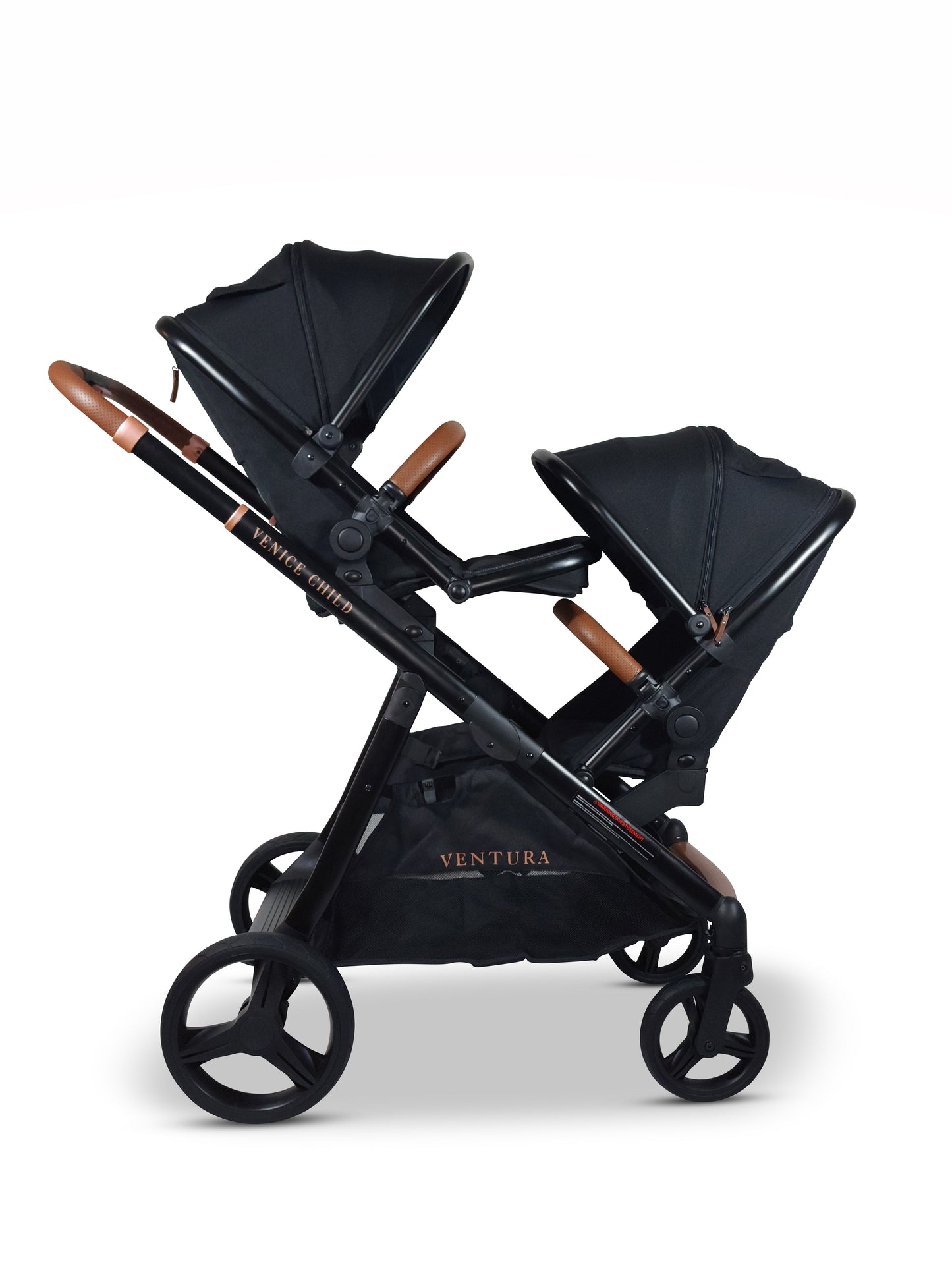 VENTURA SINGLE TO DOUBLE SIT AND STAND STROLLER WITH 2ND TODDLER SEAT