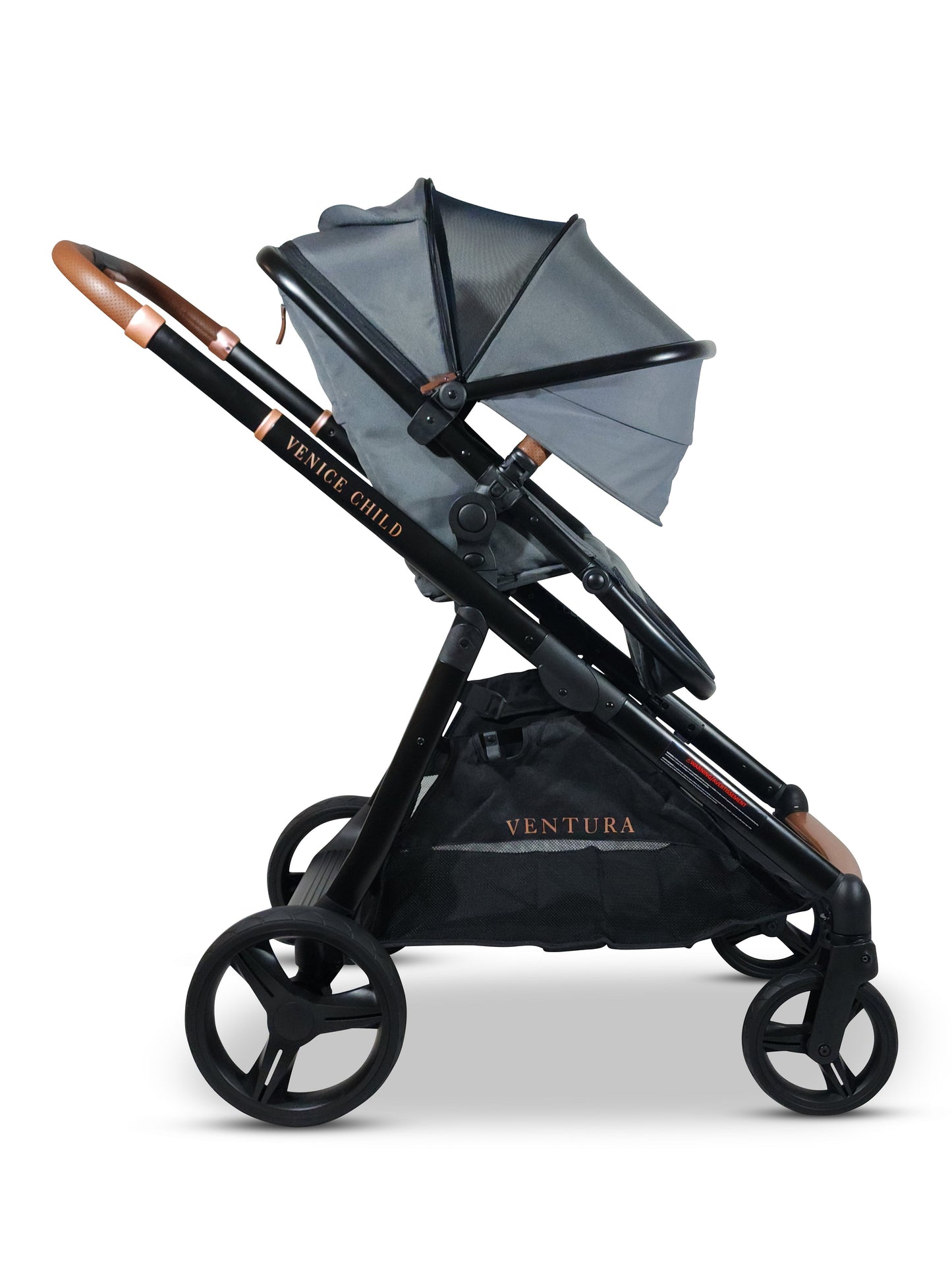 VENTURA SINGLE TO DOUBLE SIT AND STAND STROLLER WITH BASSINET