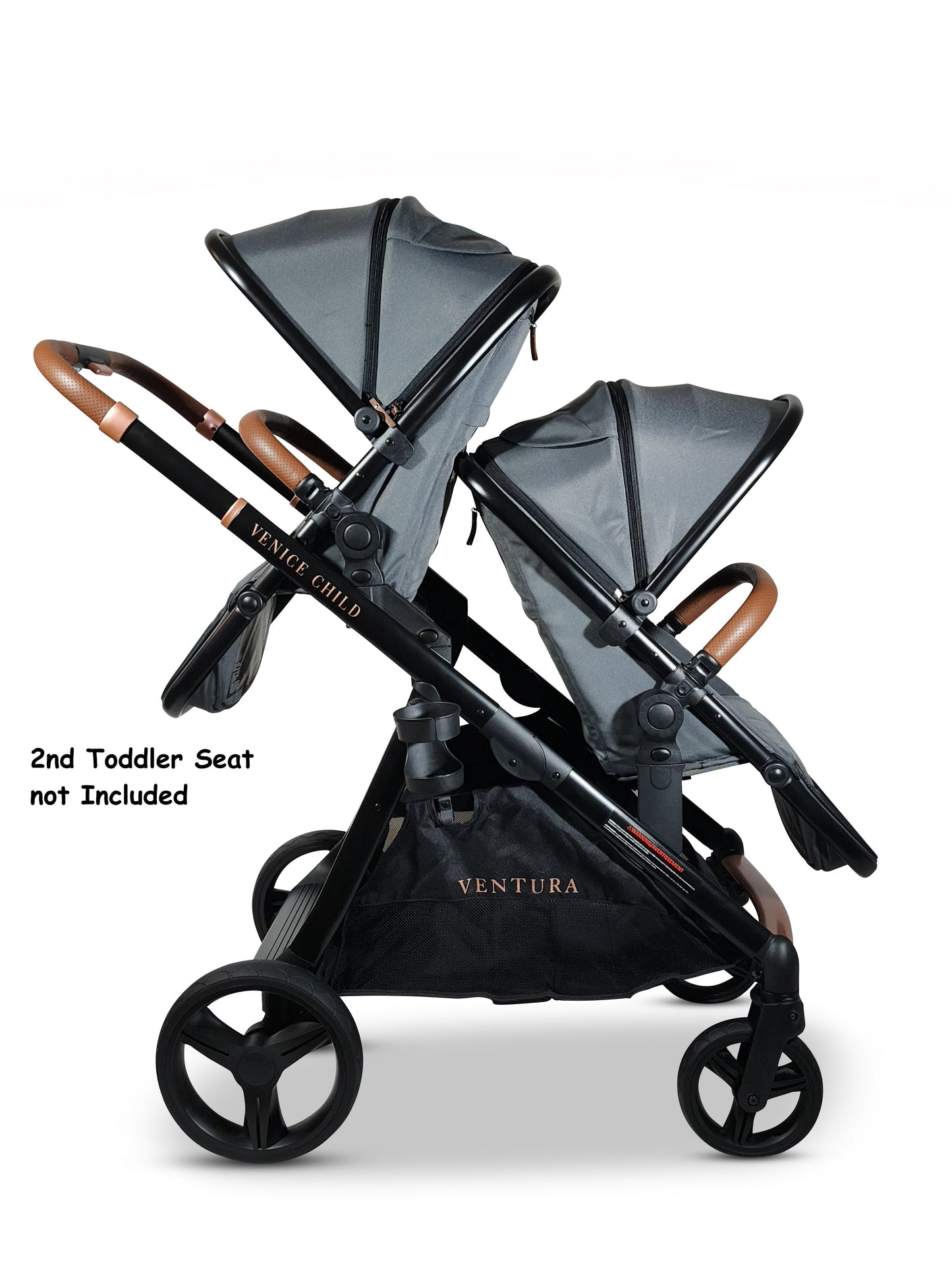 VENTURA SINGLE TO DOUBLE SIT AND STAND STROLLER WITH BASSINET