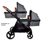 VENTURA SINGLE TO DOUBLE SIT AND STAND STROLLER WITH BASSINET