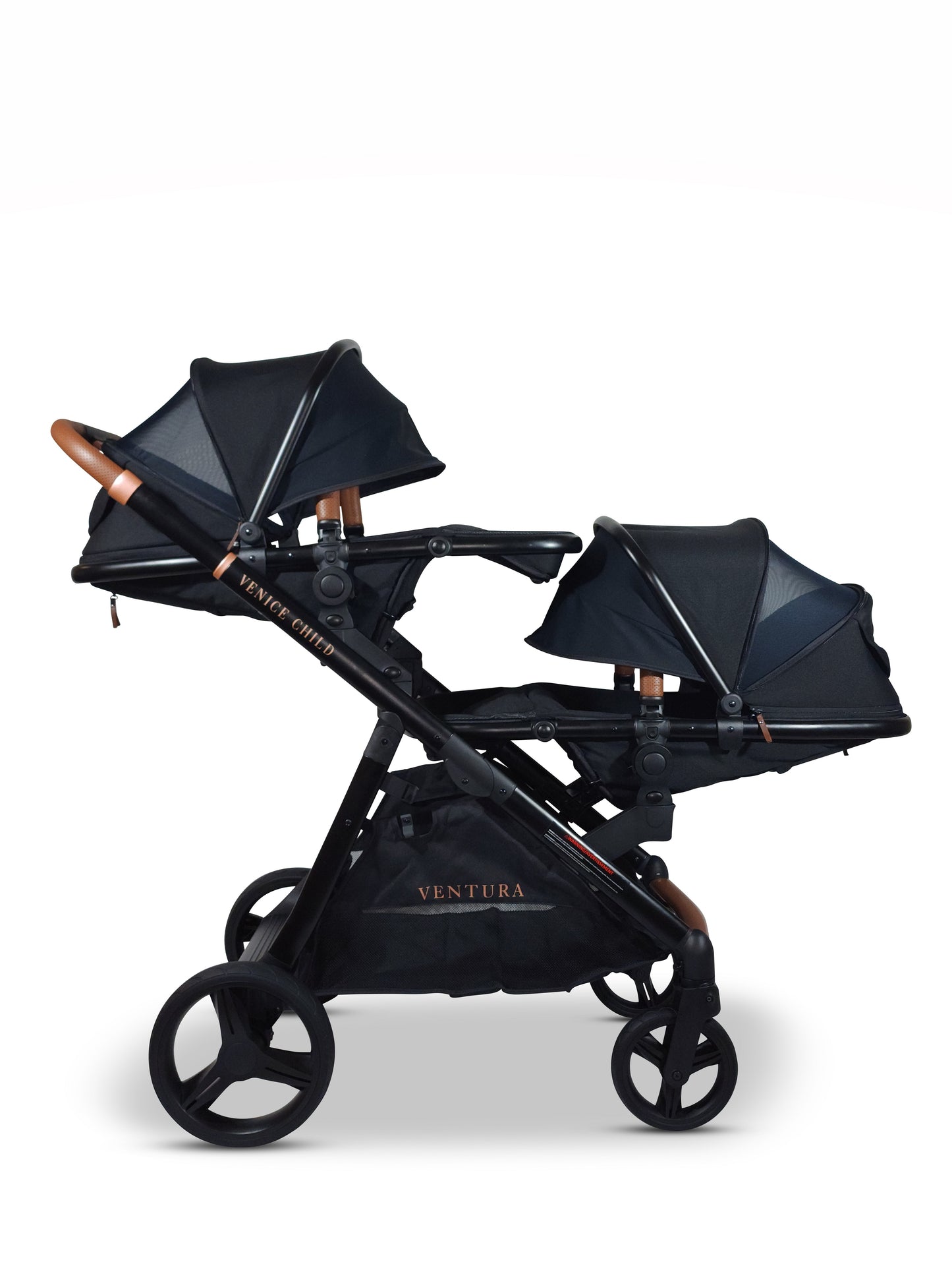 VENTURA SINGLE TO DOUBLE SIT AND STAND STROLLER WITH BASSINET